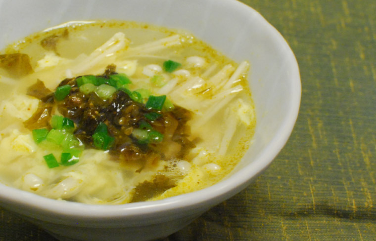 明太たかなの中華スープ